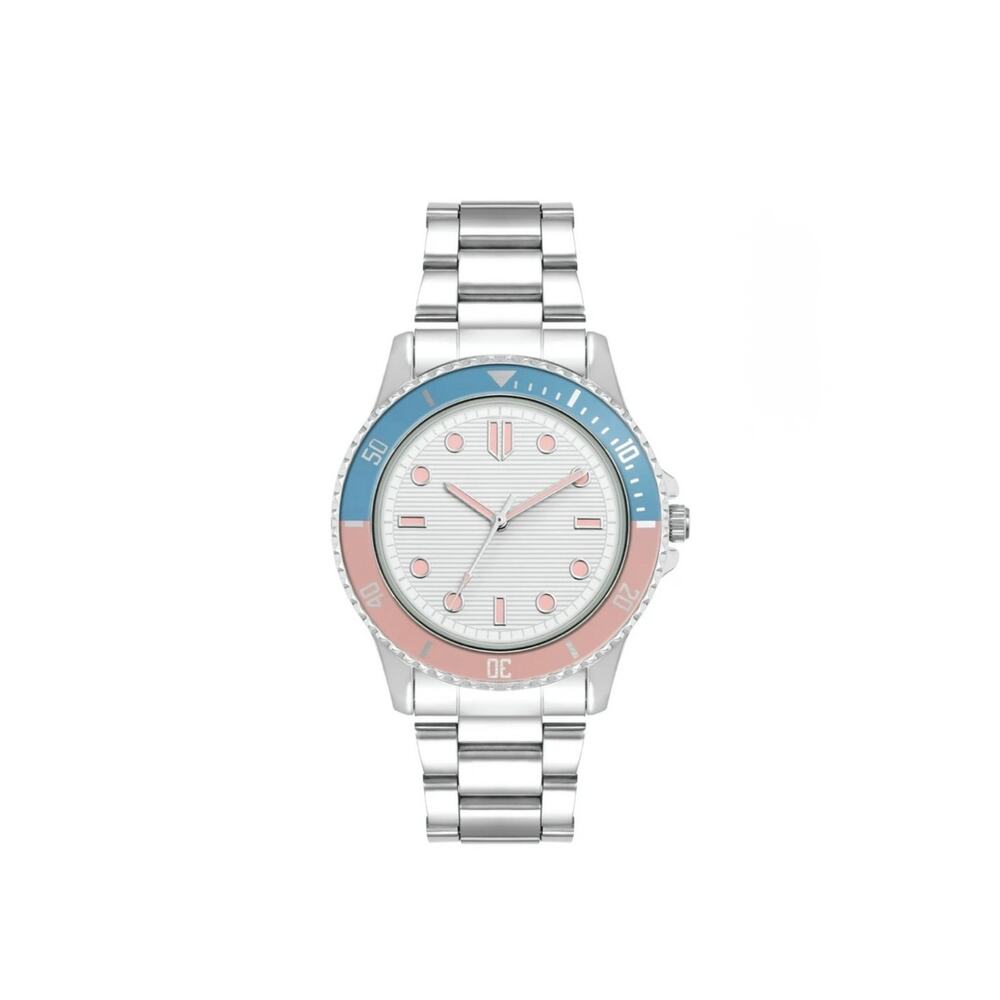 Women’s Silver Tone Watch Stainless Steel Bracelet New In Box Gift
